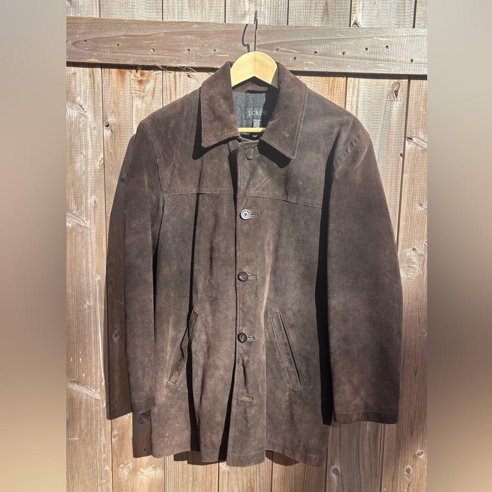 J.Crew insulated leather coat